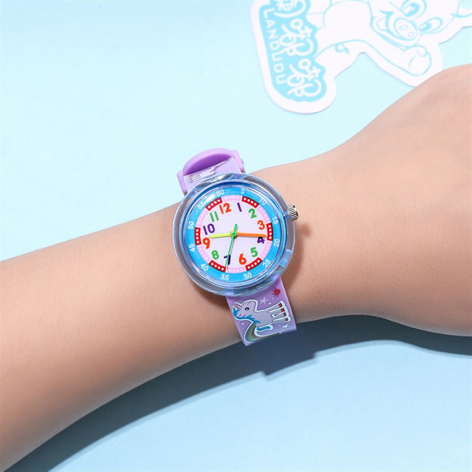 Children's Silicone Cartoon Transparent Cute Fashion Watch