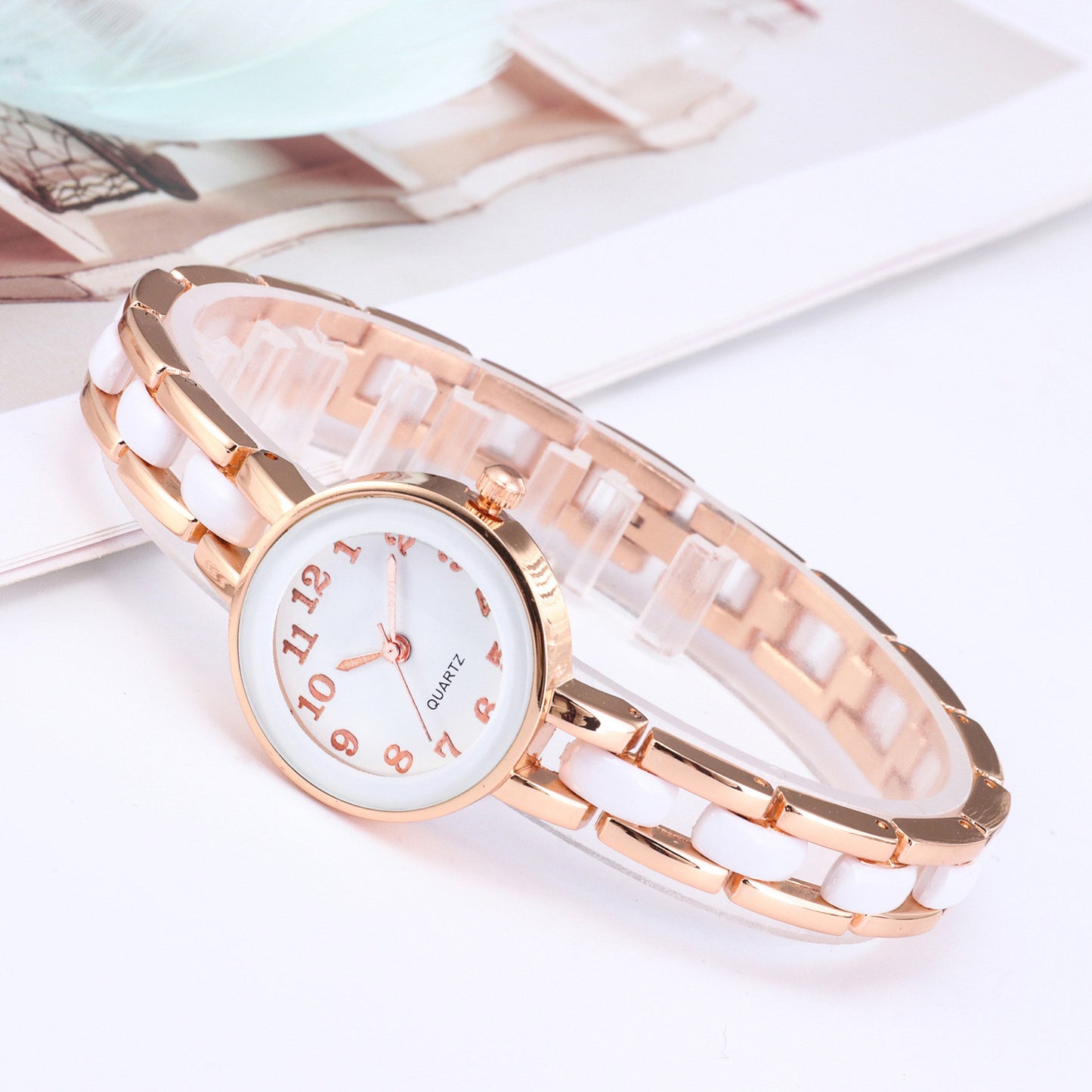 Women's Fashion Simple Diamond-set Bracelet Watch