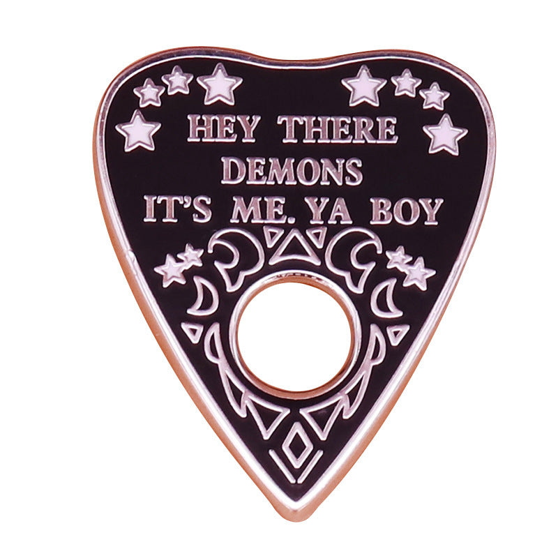 Black Spooky Demon Enamel Pin Badge