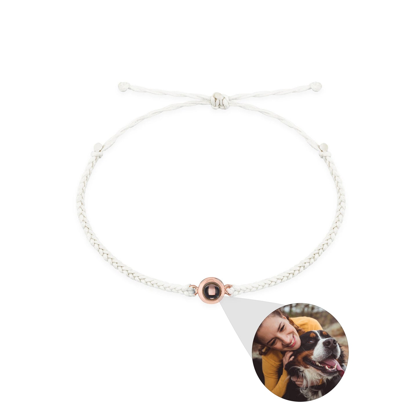 Custom Photo Projection Braided Bracelet