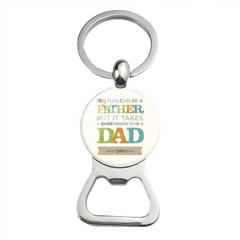 Cute Super Papa Dad Beer Bottle Opener Keychain