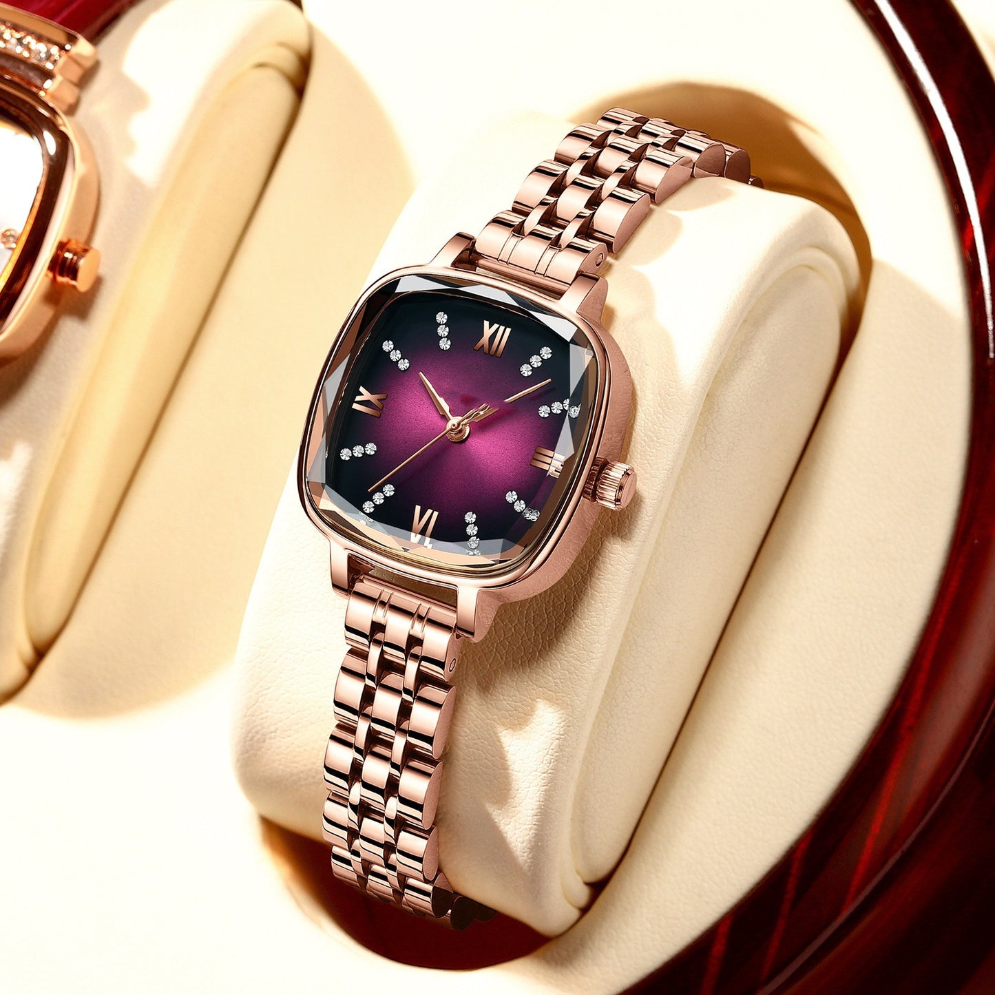 Women's Fashion Waterproof Solid Steel Strap Watch