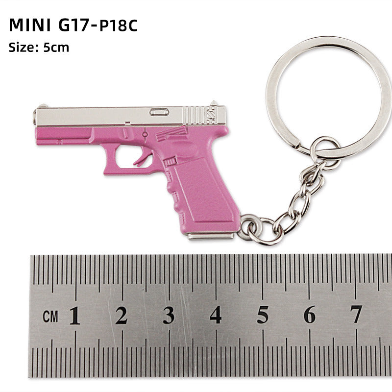 Alloy P92 Model G17 Sand Eagle Left Wheel Keychain