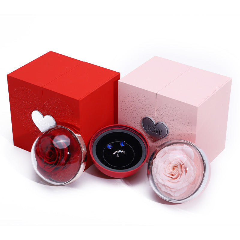 Creative Eternal Rose and Jewelry Gift Box
