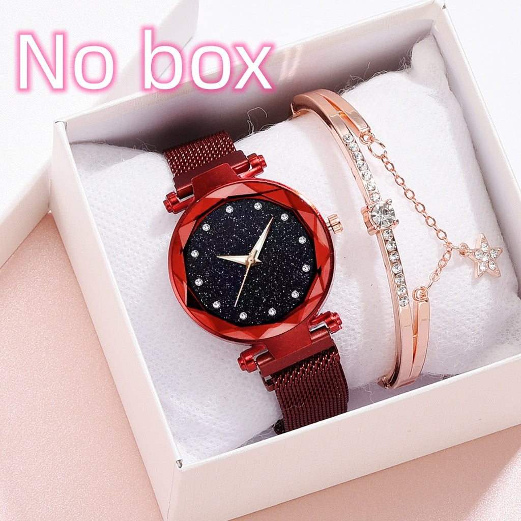 Celestial Charm Magnetic Bracelet Watch Set
