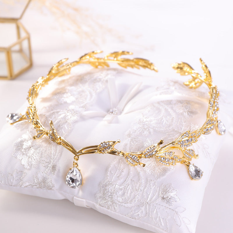 New Golden Crown Headband Wedding Headdress