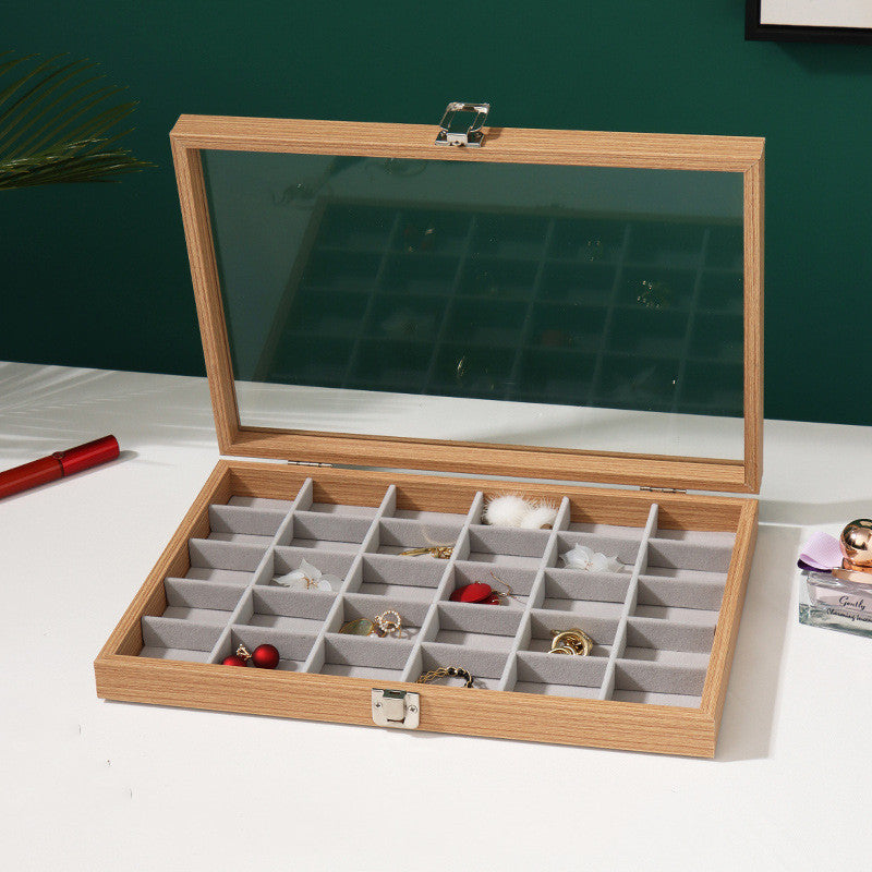 Rosewood Grain Wooden Jewelry Storage Box
