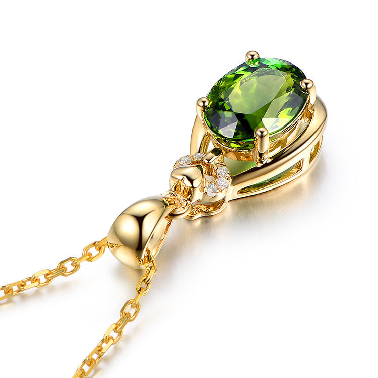 Temperament Emerald Tourmaline Pendant For Women