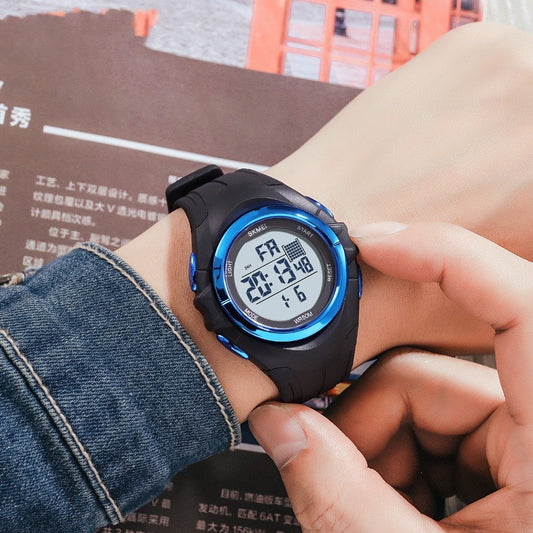 Dual-Time Sports Student Electronic Watch