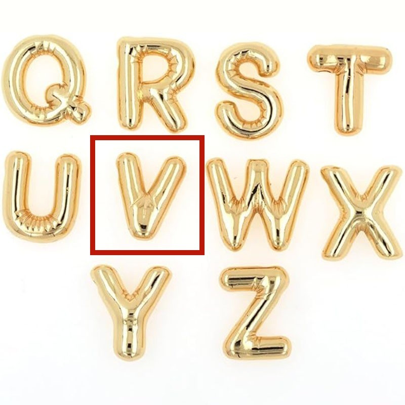 Glossy Letter Copper Pendant Popular Ornament All-match