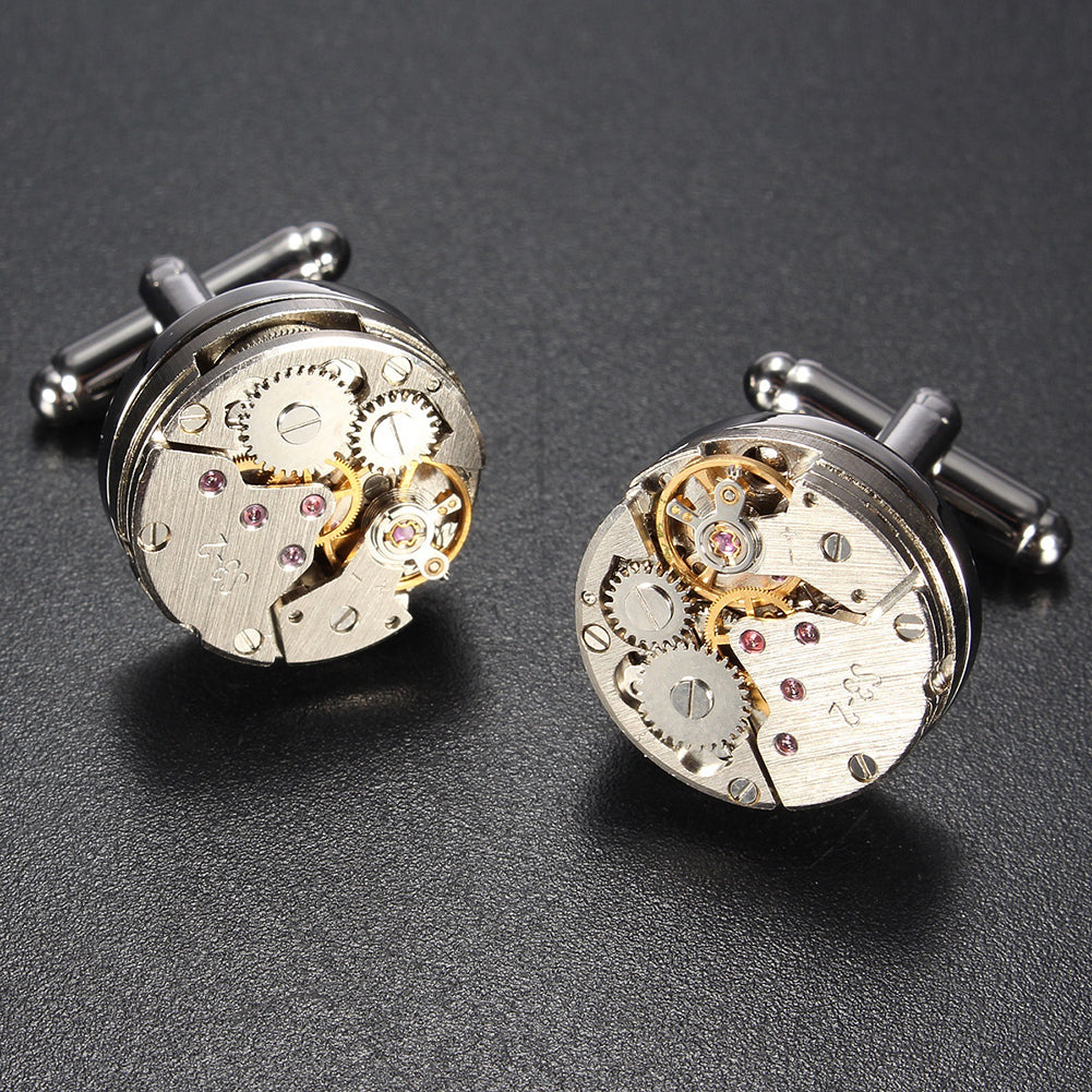 Mechanical Watch Brand New Movement Men's Cufflinks