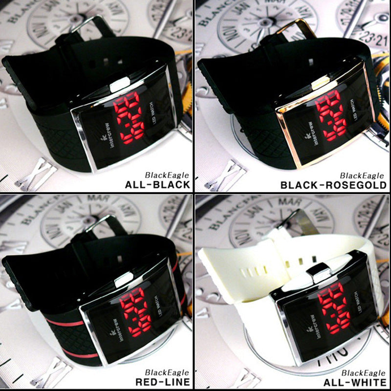 Men's Fashion Silicone Square Sports Watch: Luminous & 30M Waterproof
