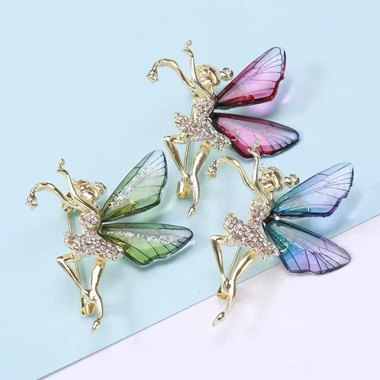 Transparent Acrylic Angel Brooch Clothes Accessories