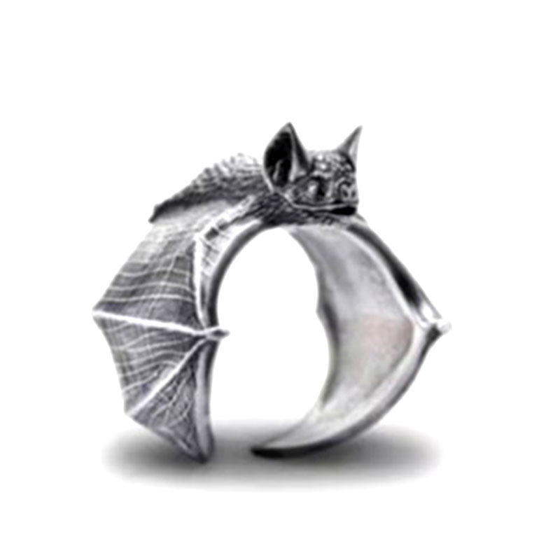 Halloween Rings Men's And Women's Fashion Personality Vintage Bat Ring Cute Jewelry