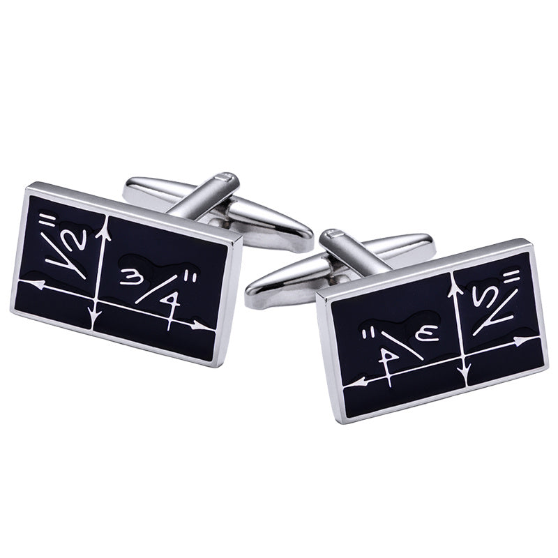 Copper Enamel Blue Cufflinks for Men