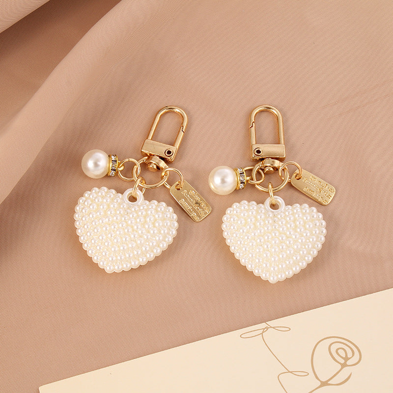 New Pearl Alloy Key Ring Creative Pendants