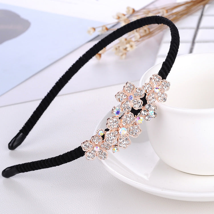 Rhinestone Bow Headband For Women Head Accessories