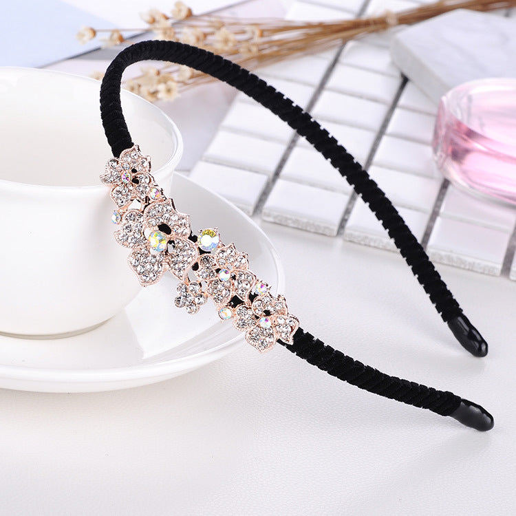 Rhinestone Bow Headband For Women Head Accessories