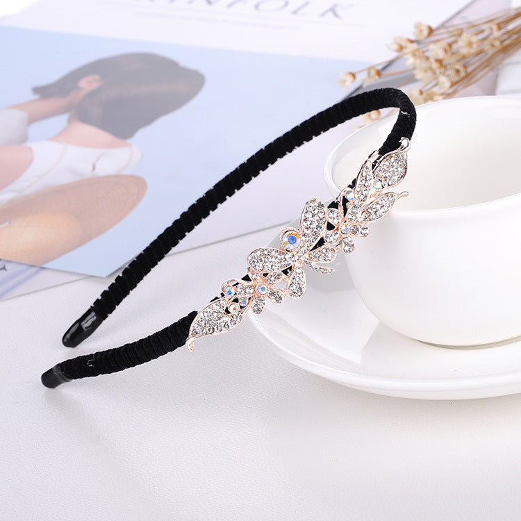 Rhinestone Bow Headband For Women Head Accessories