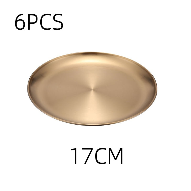 Retro Metal Round Storage Tray