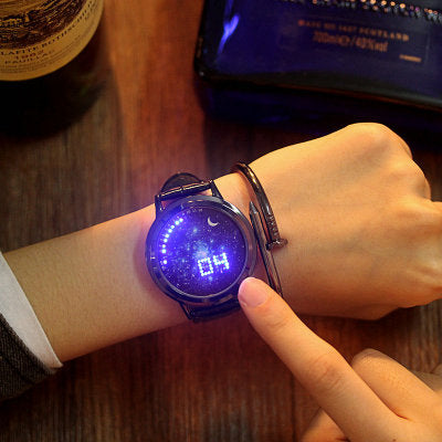 LED simple luminous touch screen watch