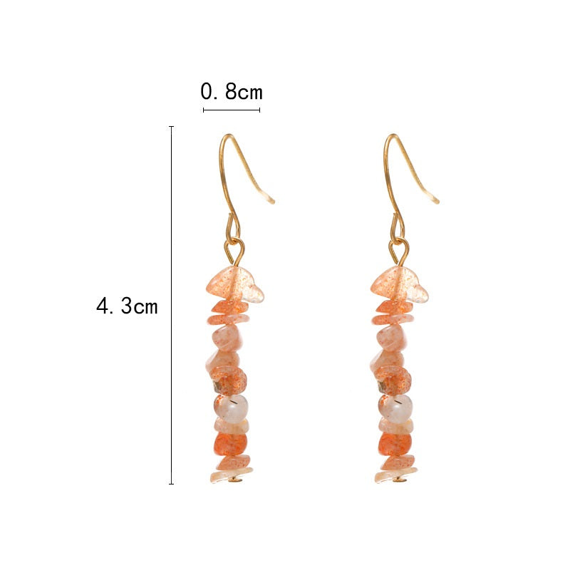 New Natural Crystal Stone Women's Earrings