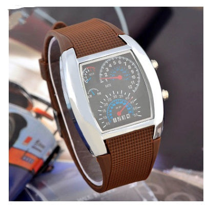 Led electronic aviation watch men's fashion sports dashboard creative watch