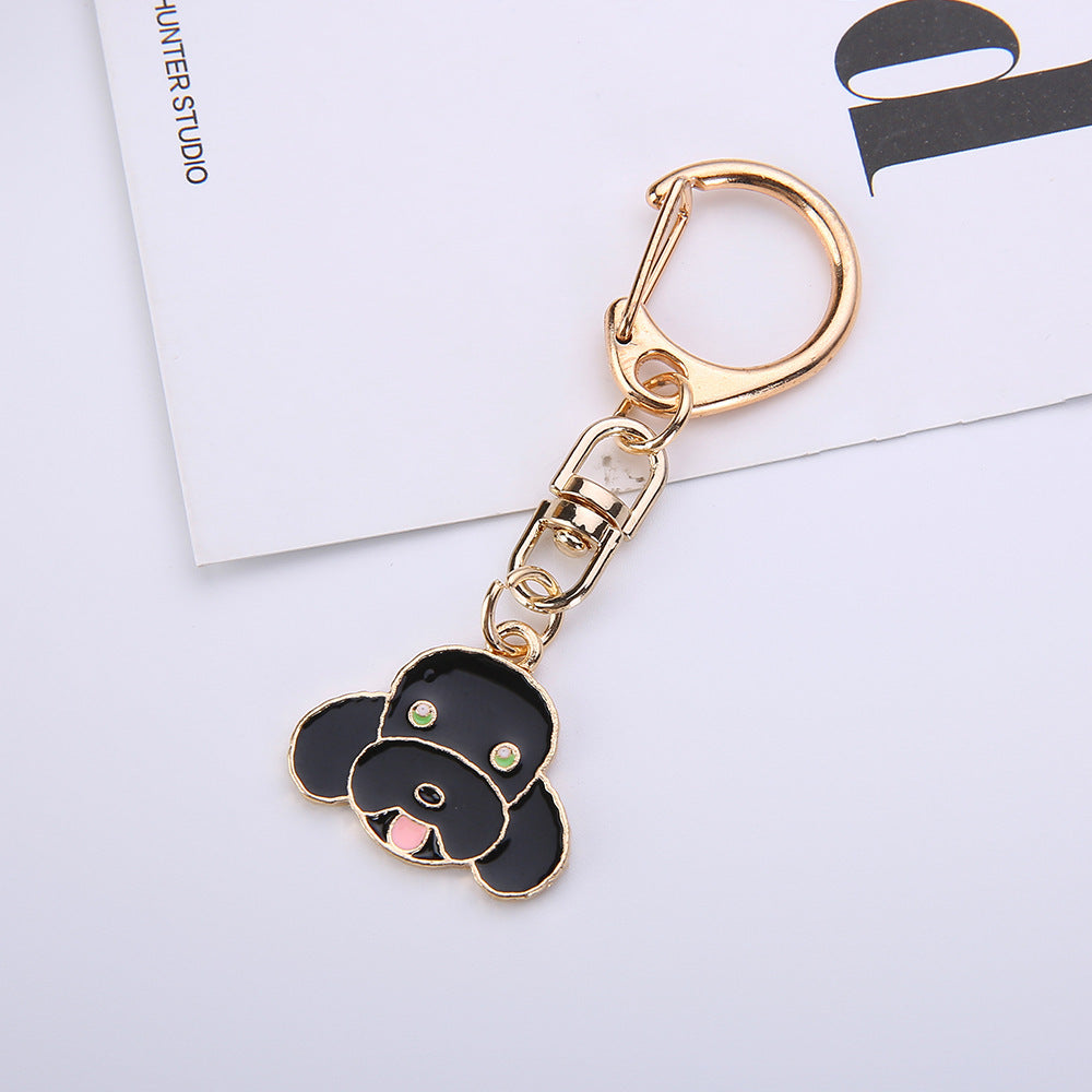 Cartoon Animal Beckoning Cat Cute Dog Keychain