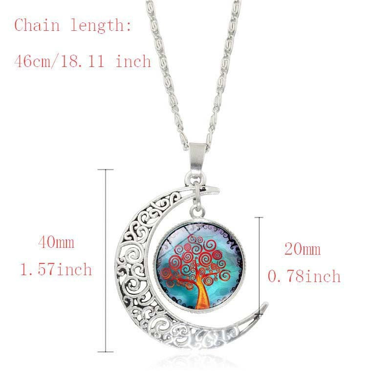 Lunar Tree of Life Glass Dome Jewelry Set