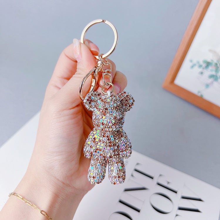 Creative Diamond Cartoon Bear Keychain