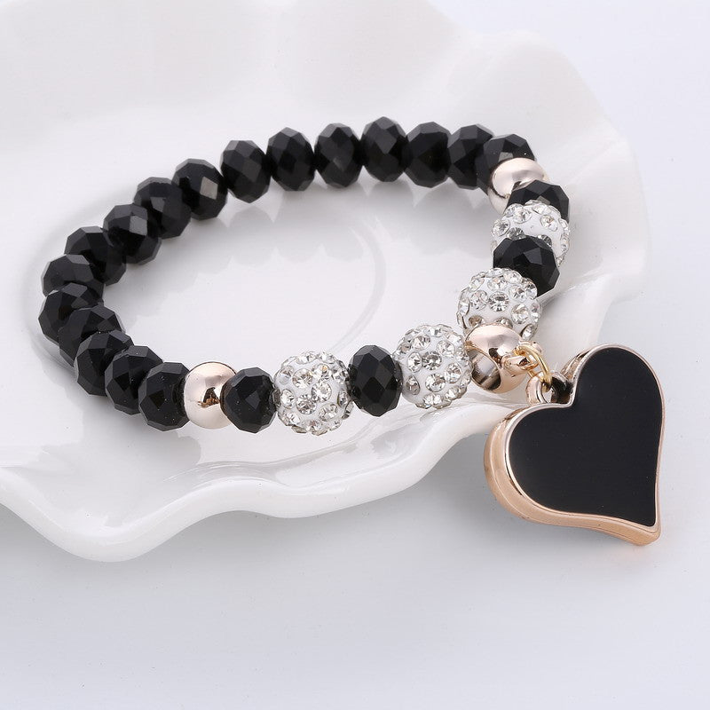 Crystal Butterful Bracelet & Bangle Elastic Heart Bracelets