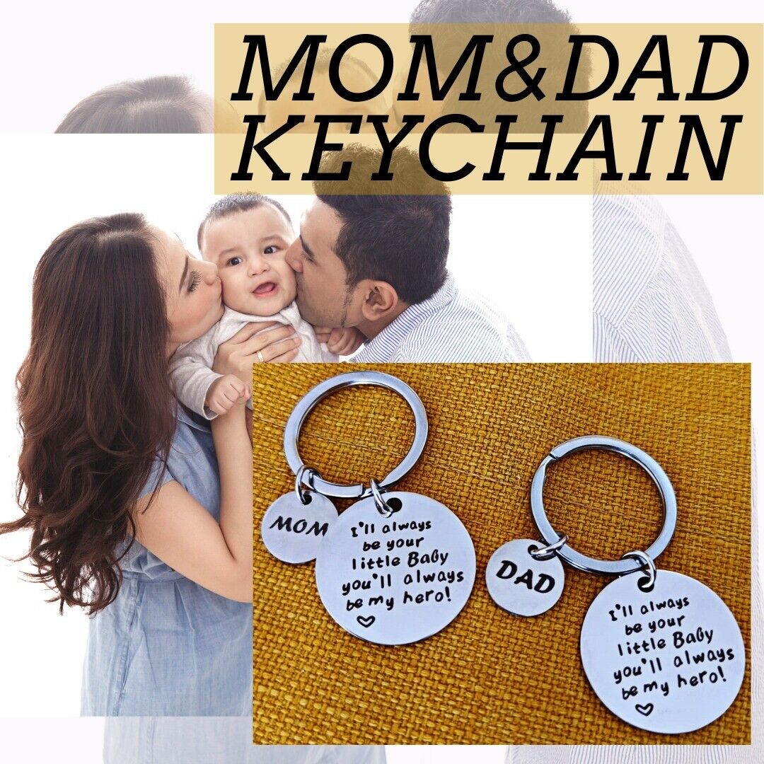 Gifts For Dad &Mom Key Chain Jewelry Love Parents Gifts For Fathers Mothers Day