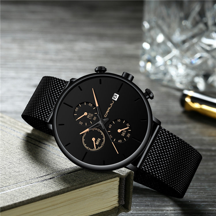 Waterproof quartz watch men