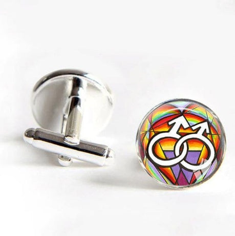 Gay Pride Rainbow Cufflinks