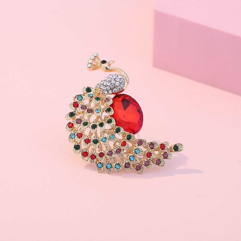 Simple Fashion Peacock Brooch Clothing Accessories