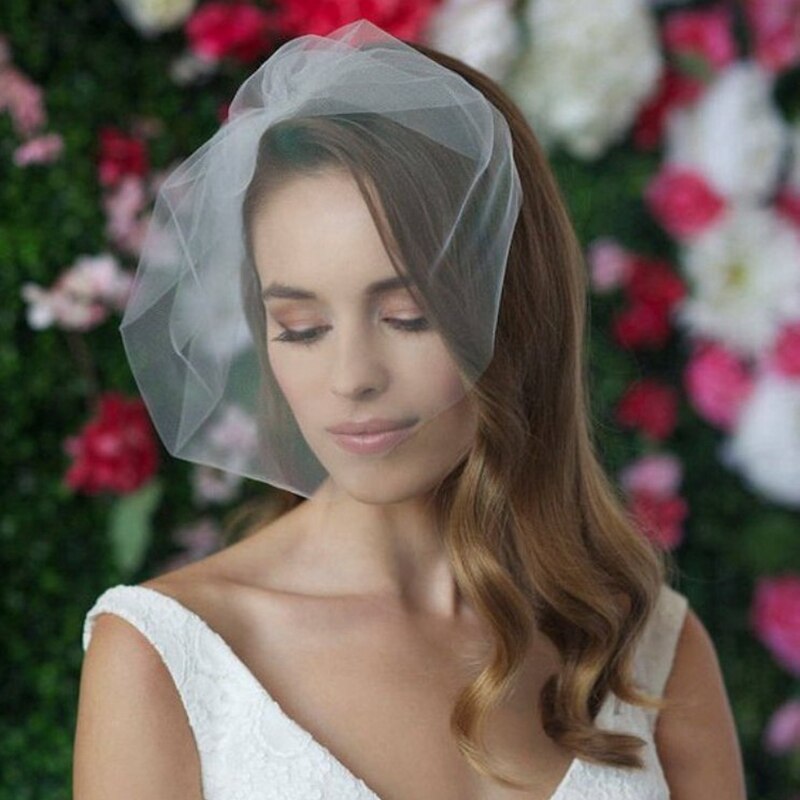 Bridal Veil Mesh Veil Wedding Hijab Short Style