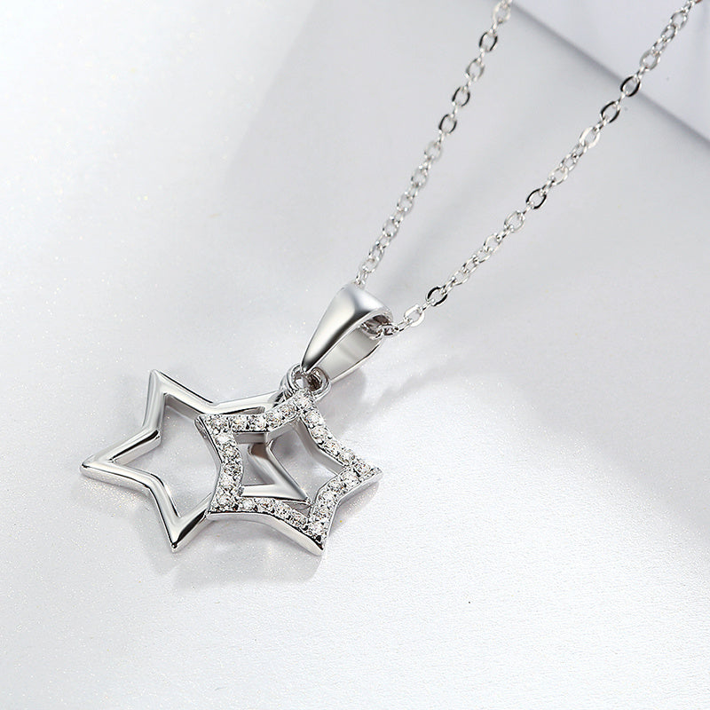 925 sterling silver star necklace pendant