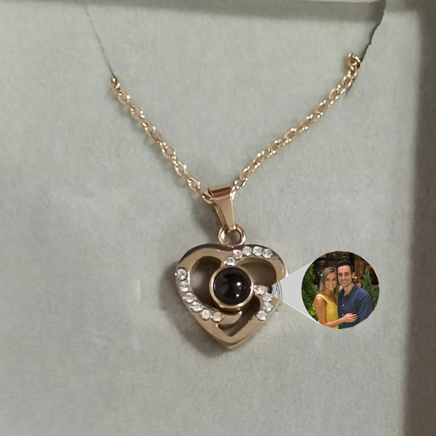 Romantic Photo Projection Heart Necklace
