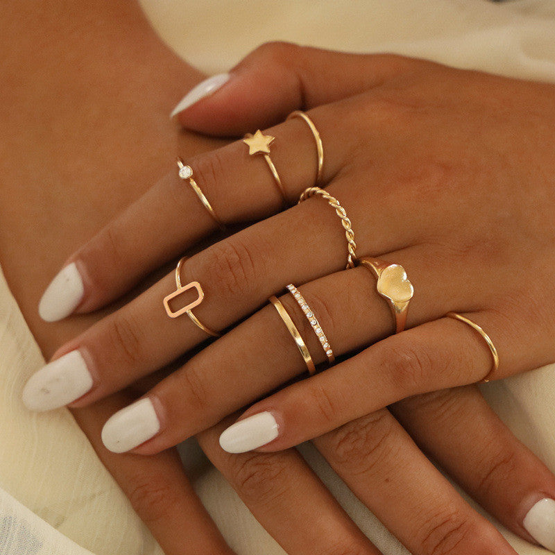 Retro women's joint ring ring set