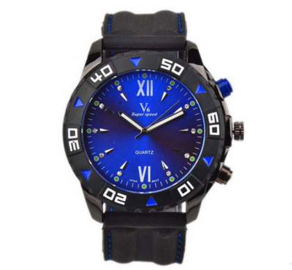 Blue Red Plate Wrist Watch