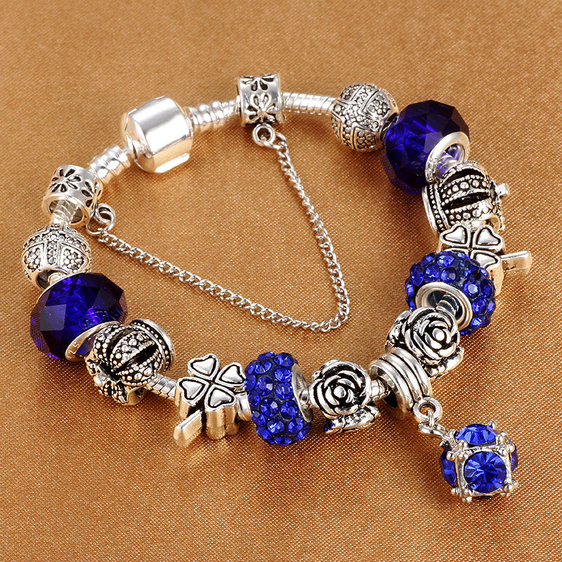 Europe and America, pan family, multi bracelet, European and American DIY crystal beads Beaded Bracelet