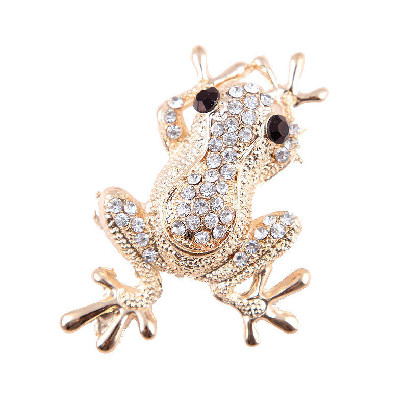 Korean Fashion Diamond Animal FROGPRINCE Brooch Female Corsage