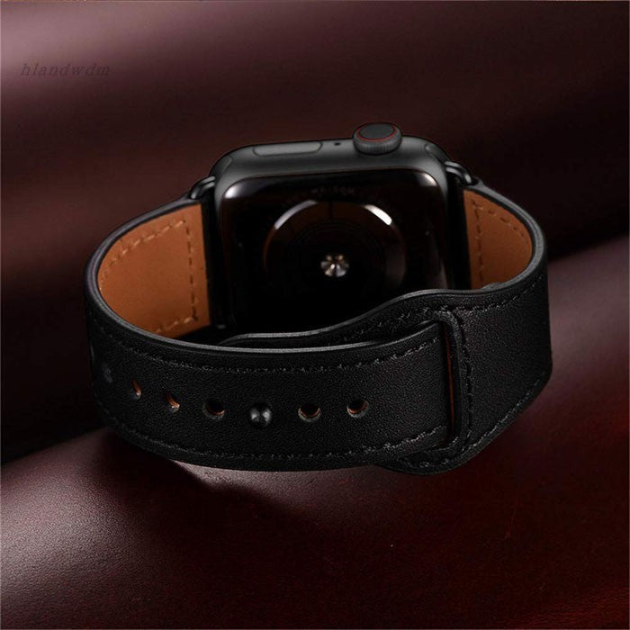 Watch with leather