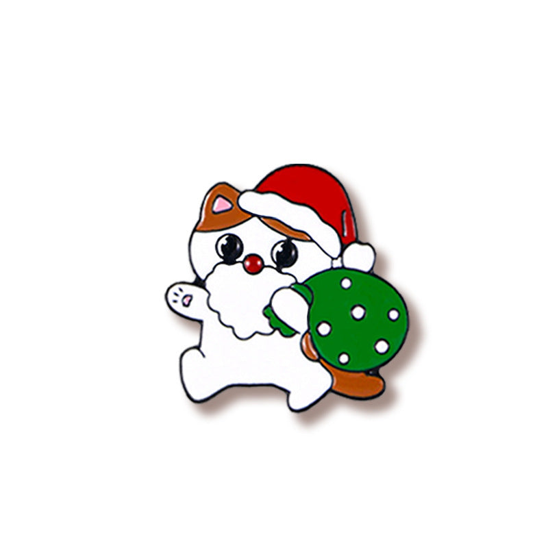 Christmas Brooch Original Cartoon Cat