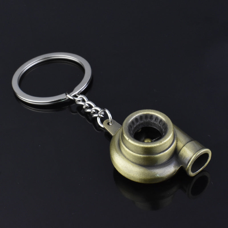 Creative Car Modification Turbocharger Engine Metal Keychain