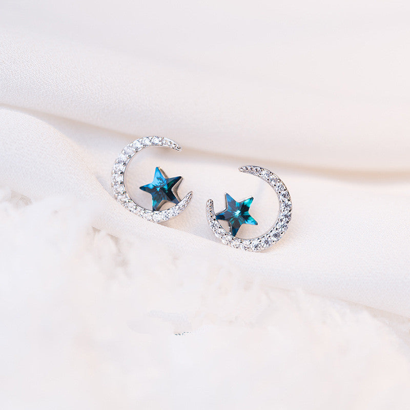 S925 Sterling Silver Star Silver Earrings