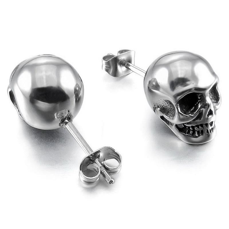 Punk Rock Skull Mens Earrings For Women Small Stud Earings Jewelry Dropshipping Gift