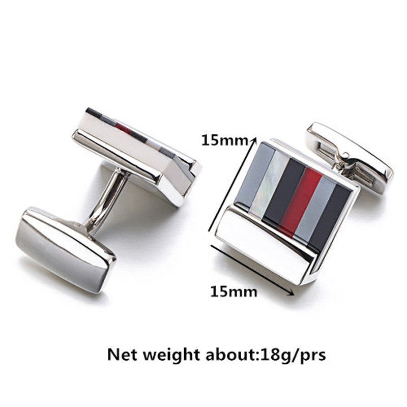 Stained Glass Square Cufflinks Business Shirt French Cufflinks