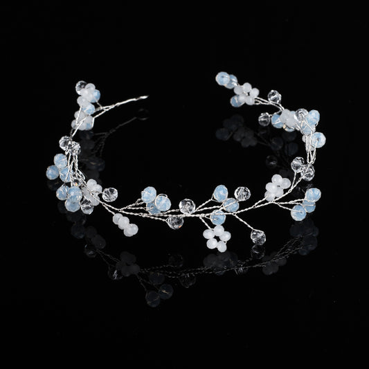 Bride Wedding Accessories Handmade Crystal Beaded ade Zhizhu Soft Chain Belt Hoop Factory Wholesale Headwear