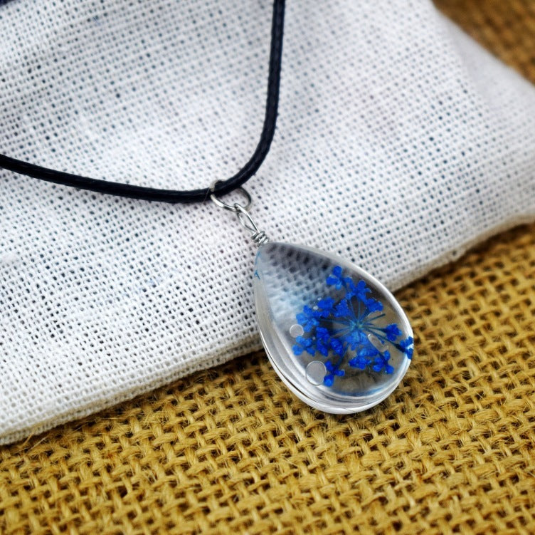 Dried Flower Starry Necklace Time Gemstone Necklace